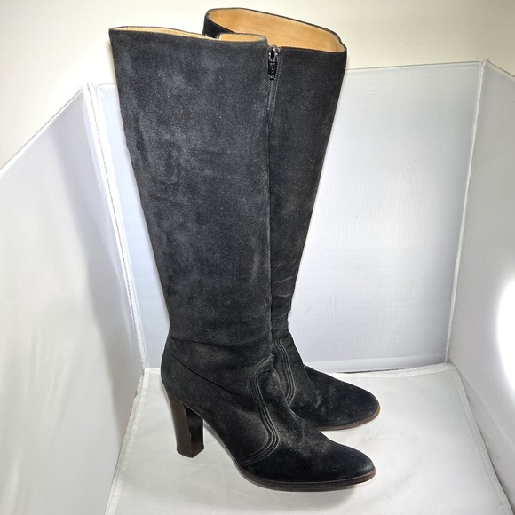 Bruno Magli Shoes - Bruno Magli Boots Womens 9AA Black Suede Leather Knee High Stefano Italy